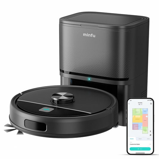 Robot Vacuum and Mop with Self Emptying Station LiDAR Navigation Smart Mapping Automatic Robotic Vacuum Cleaner for Carpet Floor