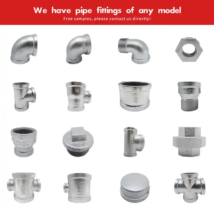 Pipe Plomberie Casting Malleable Iron Steel Pipe Fittings Gi Product