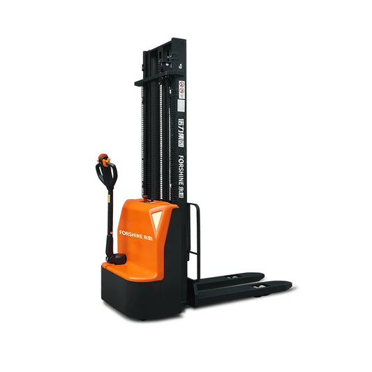 Hot Sale 1.0ton Electric Pedestrian Stacker Walkie Forklift Pallet Lifter 1.6m 3.6m Height Electric Truck for Warehouse