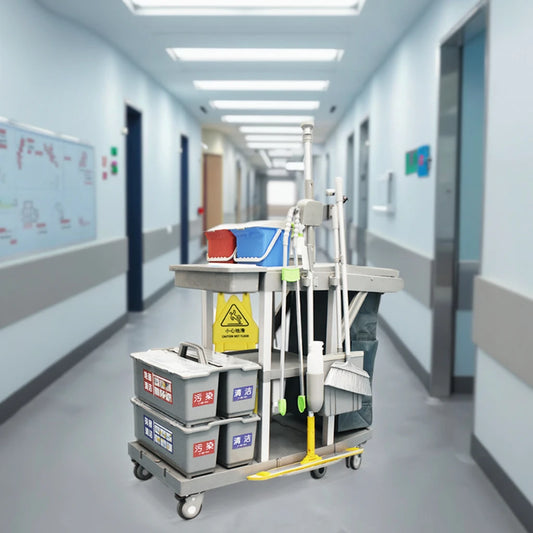 Hospital Cleaning Cart Trolley Housekeeping Janitor Trolley Cart Cleaning Trolley Cart Hospital Ward