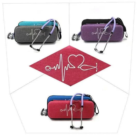 Lightweight S.E II Stethoscope Hard Carrying Case With Mesh Pocket Medical Equipment Nurse Accessories EVA Bags & Cases