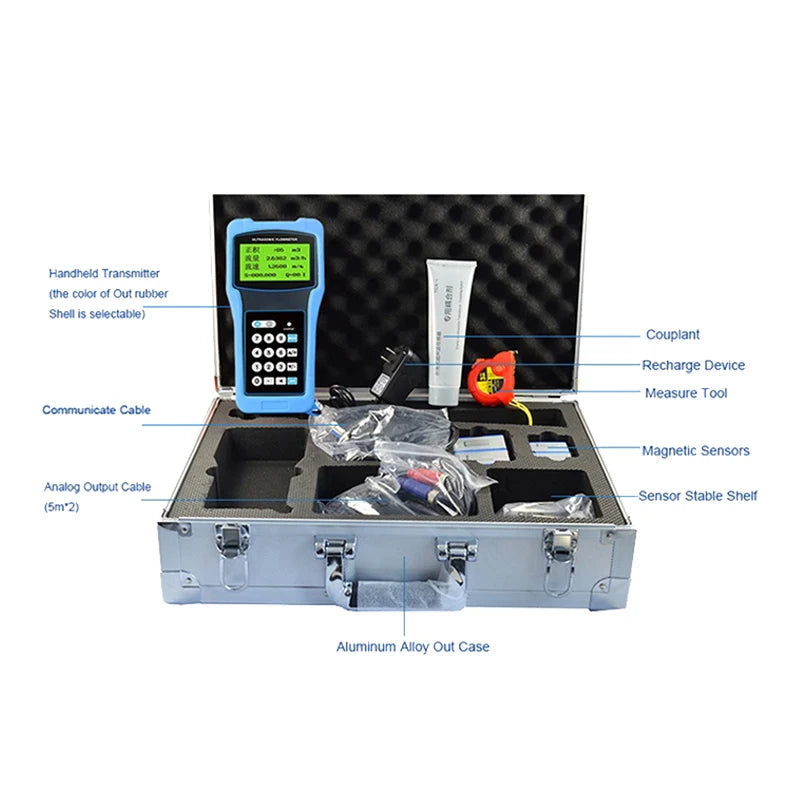 Portable Digital Ultrasonic Water Flow Meter for Precise Measurement Handheld Ultrasonic Flow Meter for Water