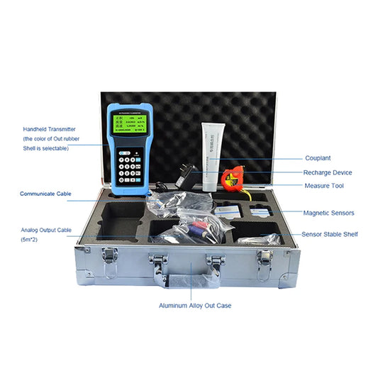 Portable Digital Ultrasonic Water Flow Meter for Precise Measurement Handheld Ultrasonic Flow Meter for Water
