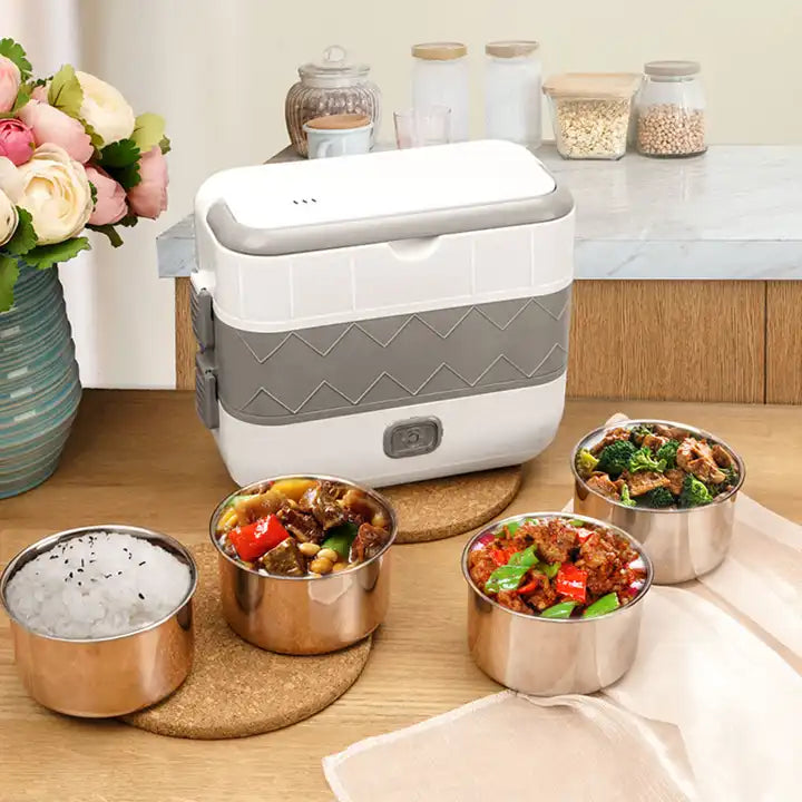 Portable Heater Food Warmer Lunch Box,Home and office Self Heating Electric LunchBox