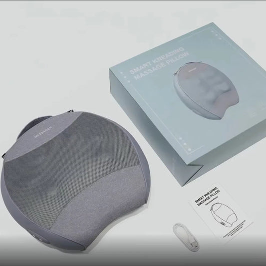 Smart Low Back Massager with Kneading Pounding Heat Therapy for Multi Region Office Car Use Ergonomic Design