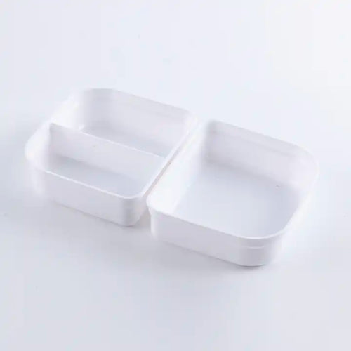 Stainless Steel Lunch Box Square Double Deck Plastic Lunch Box