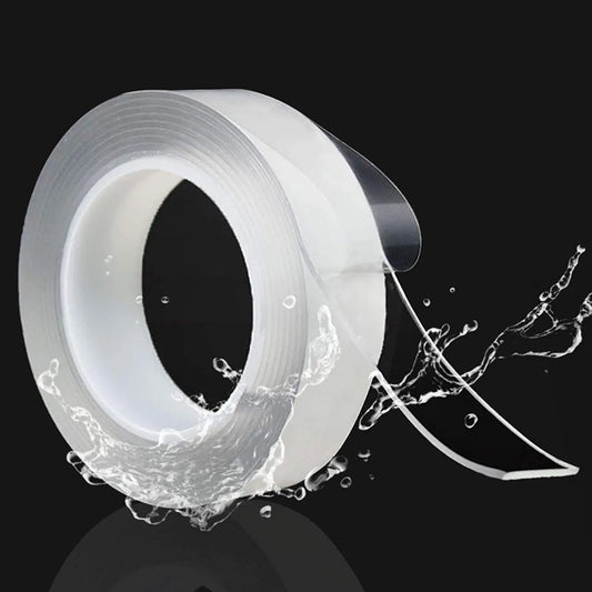 5m/16.5ft Nano Tape Reusable , Washable Strong Wall Tape Removable Transparent Nano Adhesive Tape for Home and Office