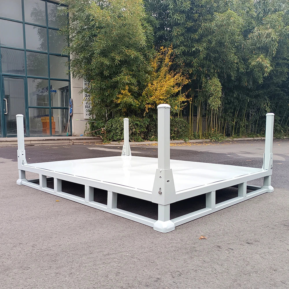 Heavy Duty Foldable Q235 Folding Stackable Steel Pallet Storage Container Cargo & Storage Equipment