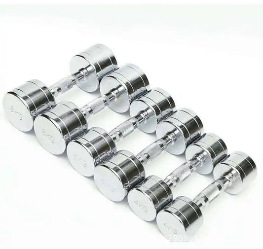 Stainless Steel Round Head Dumbbells Upto 10kg