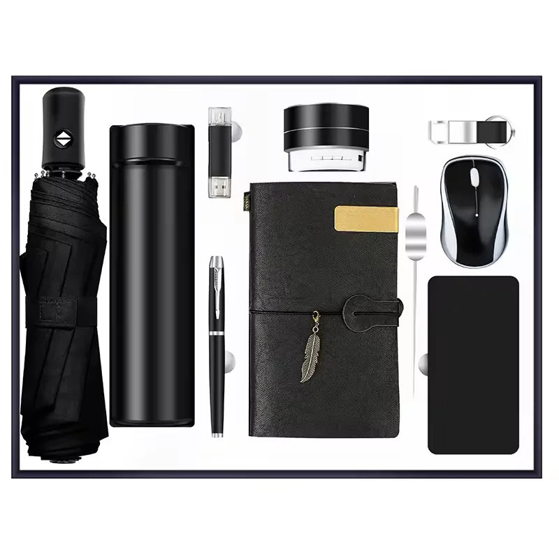 Business A5 Journal Office Work Notepad Diary School Supplies Corporate Luxury Promotional Notebook Gift Box Set