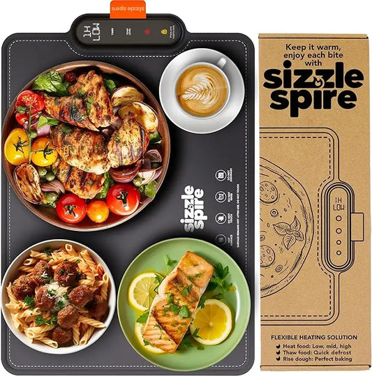 Geling High Quality Rollable Silicone Food Warmer Tray Electric Best Price Hot Food Warming Plate with 4 Temperature Settings