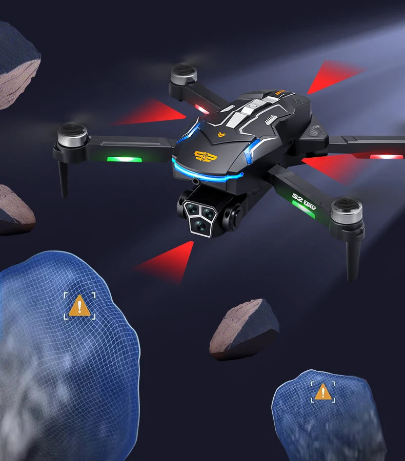 S2 Outdoor UAV 480p HD Dual Camera Remote Control Drone for Beginners Featuring Obstacle Avoidance and Screen Display