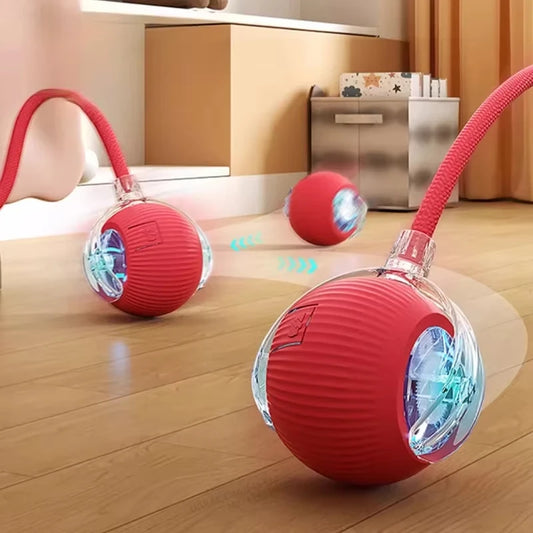 Rechargeable Interactive Silicone & PC Moving Dog Toy Modern Automatic Rolling Ball For Puppies Motion-Activated By Puppy's Play