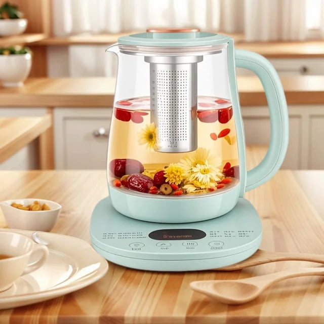 Smart Electric Kettle 1.8L Cordless 304 Stainless Steel Glass Temperature Control with Tea Filter Portable for Kitchen Use 220V