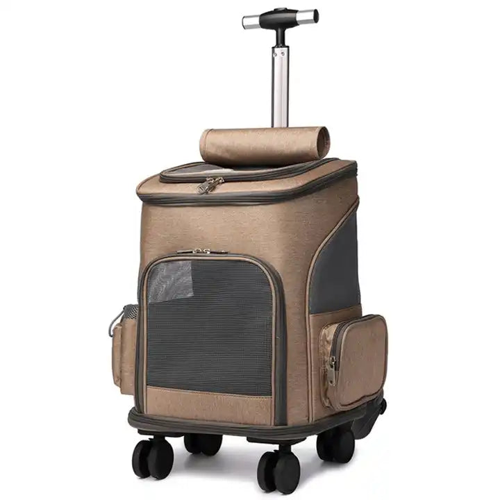 New folding trolley universal pet trolley carrier with wheels