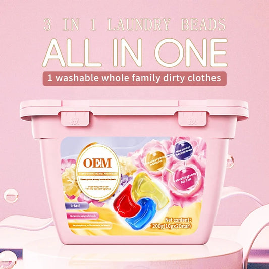 Laundry Beads Liquid Gel Ball Widely Used Disposable Eco-Friendly Laundry Detergent Capsules Pods for Clothes Washing