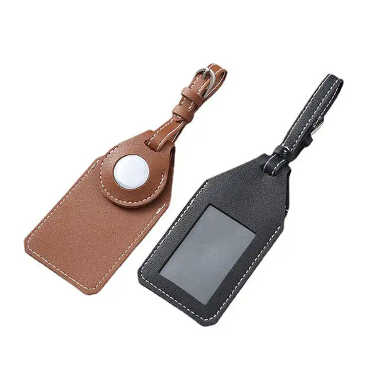 Travel Accessories Leather Luggage Tag Gps Rfid Air Tag Airtag Tracker Case