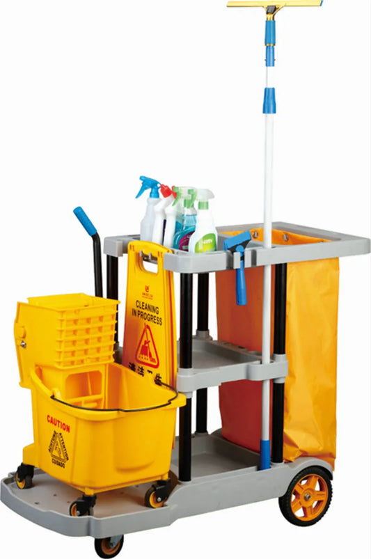Multifunction Hotel Housekeeping Cleaning Trolley Cart