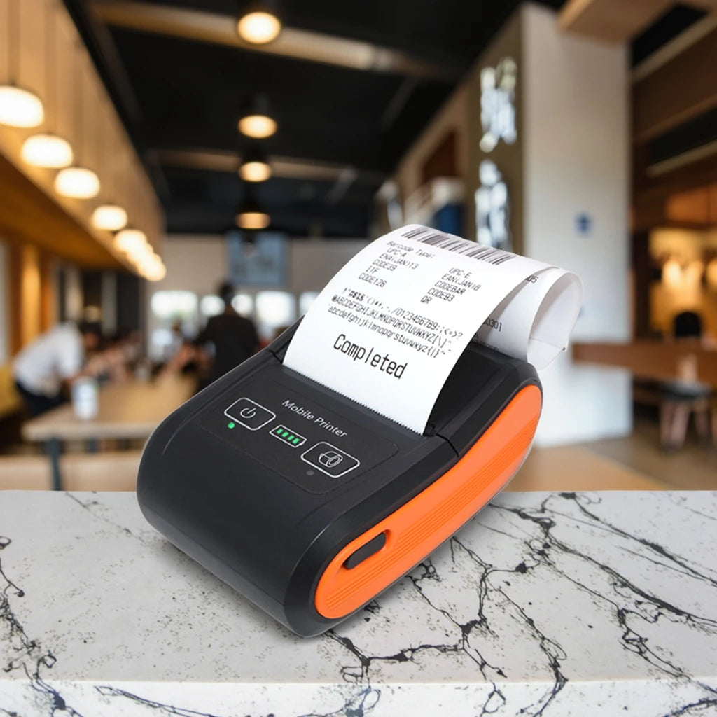 Portable Mini Thermal Receipt Printer Handheld for Bluetooth Connection for Mobile Devices Wireless Mini Ticket Sticker Printer