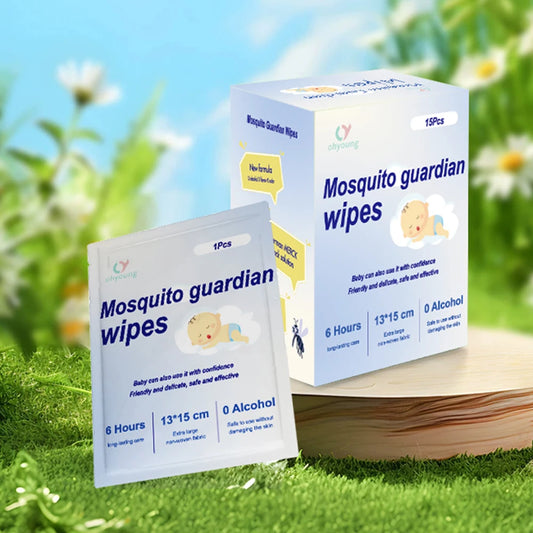Mosquito Guardian Wipes DEET-Free Insect Repellent Wipes for Kids & Adults | Portable Natural Wipes
