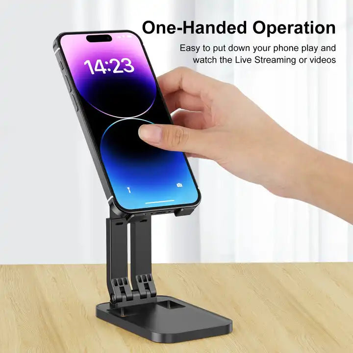 Phone Holder Portable Tablet Stand Adjustable Height Foldable Cell Phone Holder