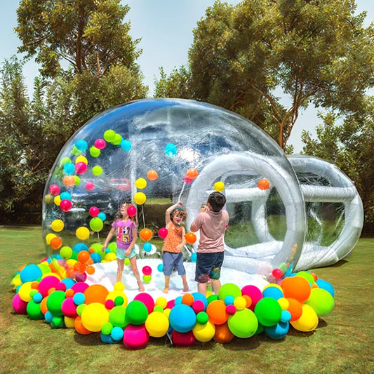 AOYU Blower Included Dia 3M Inflatable Popular Arch Design Blow up Bubble House Lawn Tent Balloons Outdoor