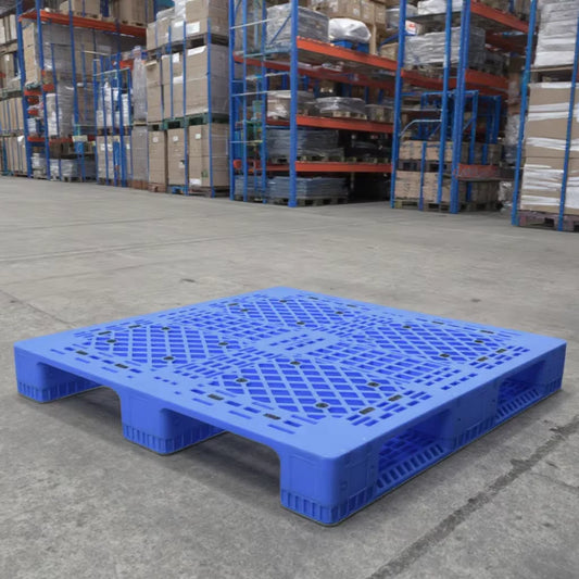 Customizable Heavy-Duty HDPE Meshed Gird Grilled Three Feet Steel Reinforced Automated Warehouse Euro 4-Way Entry Single Faced