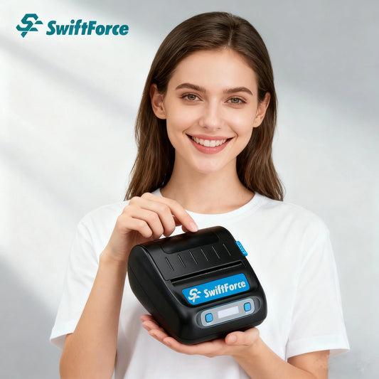 80mm Mini Portable Thermal Printer USB for Compatible with Android & IOS System Handheld Mobile Printer
