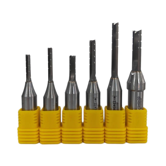 TCT Three Flutes Straight Woodworking Cutting Tools 3F Slotting TCT Milling Cutter Straight Groove Cnc Bit for Solid Wood