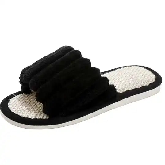 New Plush Lazy Home Comfortable, Breathable, Fashion, Durable Open Slippers