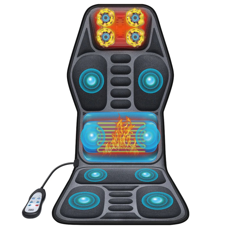 Portable Kneading Full Back Seat Massagers Body Massage Chair Pad Shiatsu Neck Back Massager With Heat for Car