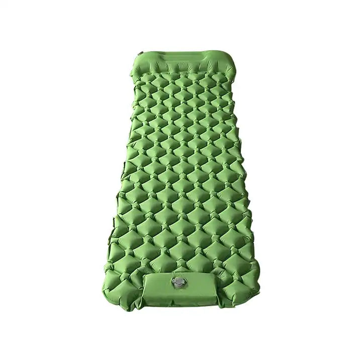 Waterproof Camping pad Foot Press Inflatable Lightweight Sleeping Mat with Air Pillow for Backpacking