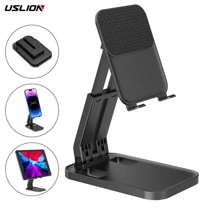 Phone Holder Portable Tablet Stand Adjustable Height Foldable Cell Phone Holder