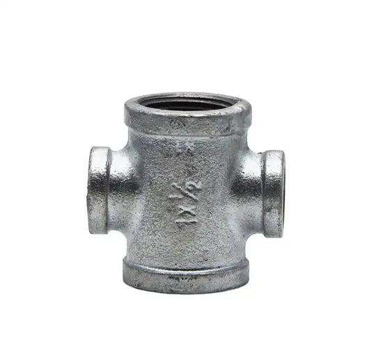 Threaded Pipe Fittings Plumbing Materials Malleable Iron Cross Reducing 180R