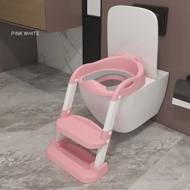 foldable portable children kids step stool ladders chair toilet seat baby potty training