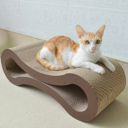 Luxury 8-Shaped Double-Sided Corrugated Paper Cat Scratcher Dropshipping Claw Toy Cardboard Cat Trees