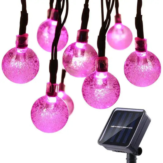 Outdoor Solar String Lights 20ft 30 LED Fairy Bubble Crystal Ball