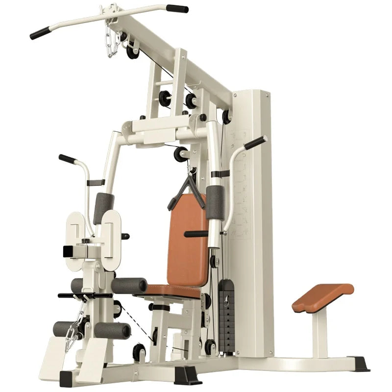All-In-One Home Gym Equipment Full Training Workout Station with Weight Stack Pulley System Multi-Function Exercise Gear