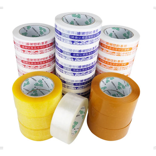 High Quality Single Clear BOPP Packing Tape Strong Self-Adhesive Logo Carton Sealing Roll Transparent Transparent Packaging Tape