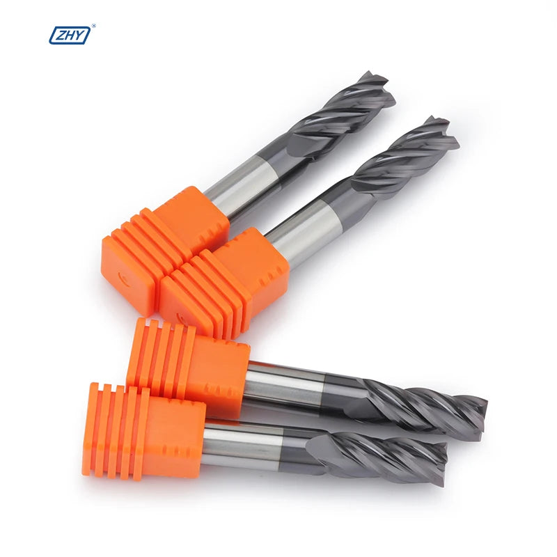 ZHY Endmill Carbide 4 Flutes 55 Hrc Milling Cutter Carbide End Mills 10mm12mm Endmill