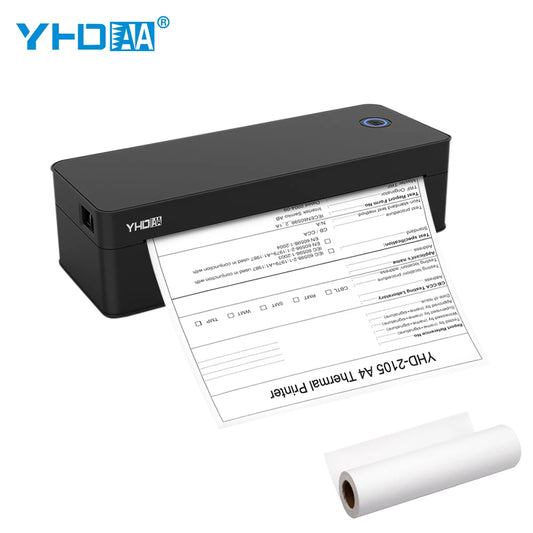 300DPI Wireless Bluetooth Thermal Printer A4, Compatible with IOS Android Computer, Ideal for Supermarket Pharmacy Library