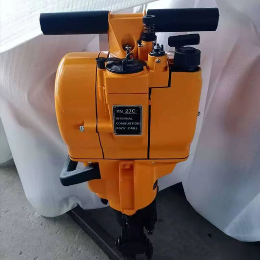 Portable 6m Small Rock Drill Machine Handheld Petrol Jack Hammer Gold Mining Farm Industries Gearbox Component Ore Application