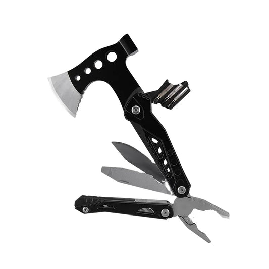 Upgraded 16-in-1 Multi-Tool for Camping Survival Gear with Axe Hammer Pliers Saw Screwdriver Gift for Men Dad Industrial Grade