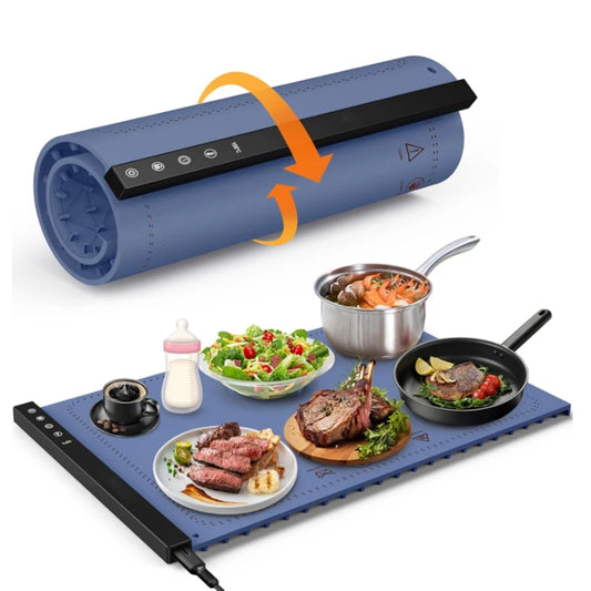 Warming Trays for Buffets Party Silicone Heating Mat for Food with 6 Temperature Settings Rollable Food Warmer Plate for Sabbath