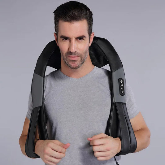 Hot Good Quality Shiatsu Neck and Back Massager with Heat Deep Kneading Massage Pillow for Shoulder Leg Feet Home Car Use
