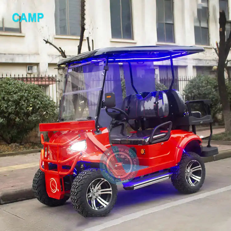 Mini 4 Seater Golf Club Cart Max 100KM Lithium Hi Fi Speaker