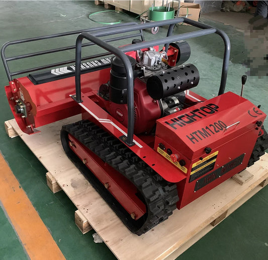 15HP Flail Mower Diesel Engine Small Robot Grass Cutter Cutting Width 800mm/1000mm/1200mm Remote Control Crawler Lawn Mower