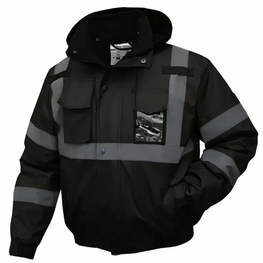Winter Waterproof Worker Security Clothing Coat Mechanical Men Hi Vis Custom Construction Workwear Reflective Safety Work Jacket
