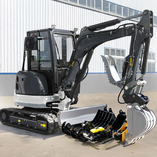 Free Shipping Mini Excavator Kubota Engine 3.5 Ton Crawler Micro Digger 1 Ton 2 Ton Hydraulic Farm Small Excavator for Sale