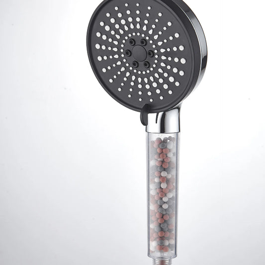 Modern 5-Function High-Pressure Adjustable Shower Head Disposable Negative Ion Softener for Bathrooms Faucet Accessory